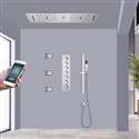 FontanaShowers Brescia Chrome Musical Phone-Controlled Thermostatic Shower System – FS145058