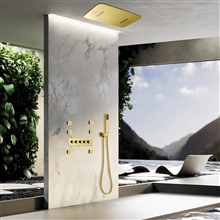 Fontana Geneva Rainfall Waterfall Shower System with Body Jets and Music Speaker