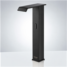 Touchless Tall Bathroom Vessel Sink Faucet Black Automatic Motion Sensor Bathroom