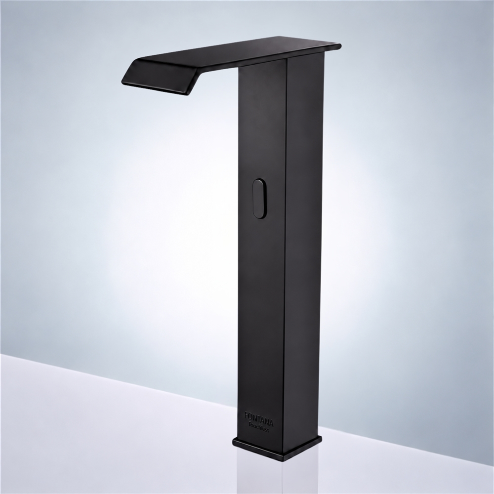 Fontana Celarion Matte Black Tall Touchless Vessel Sink Faucet