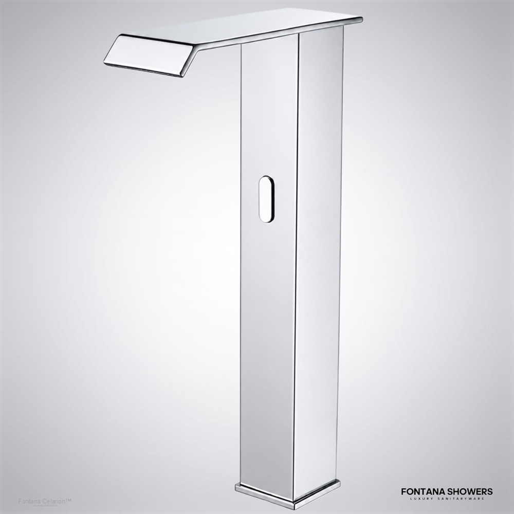 Chrome touchless faucet