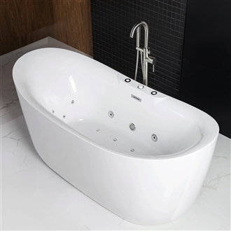 Fontana Genoa White Acrylic Freestanding Indoor Bathtub