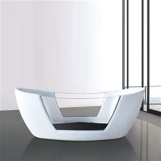 Fontana Cesena Acrylic White Freestanding Indoor Bathtub FS145203DP