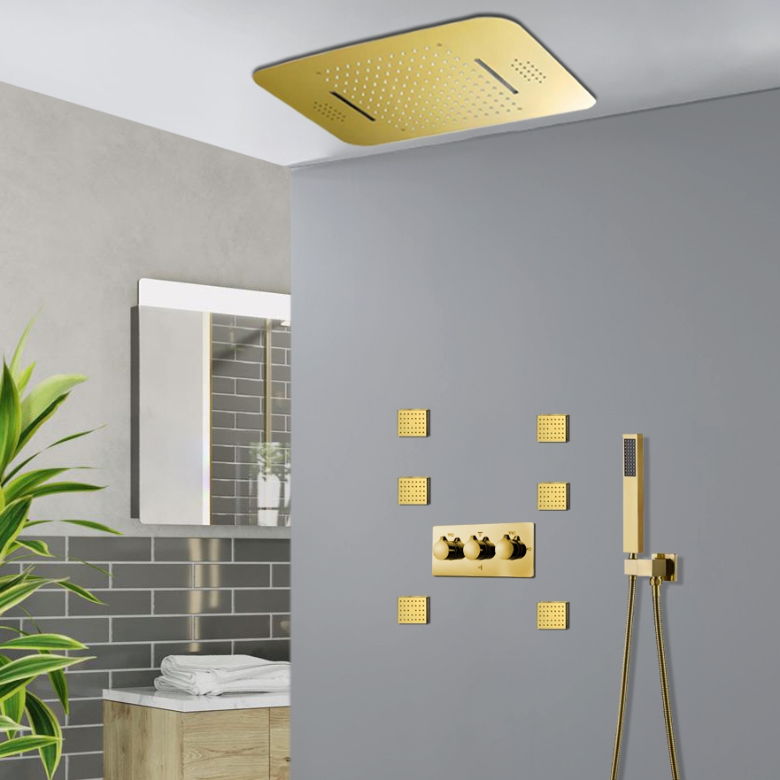 Ceiling Recessed Smart Shower with LED Music