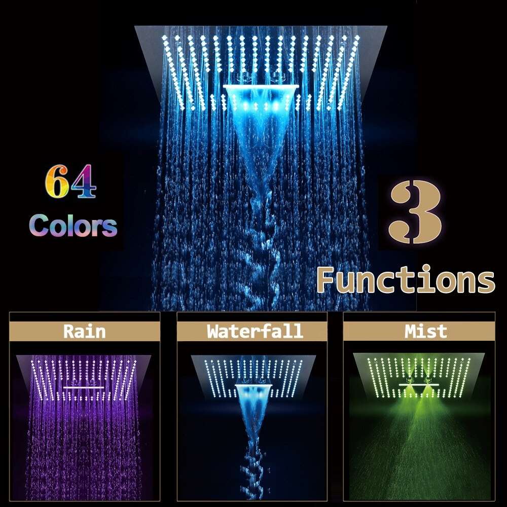 Dijon 16-inch Smart LED Rainfall Waterfall Shower System