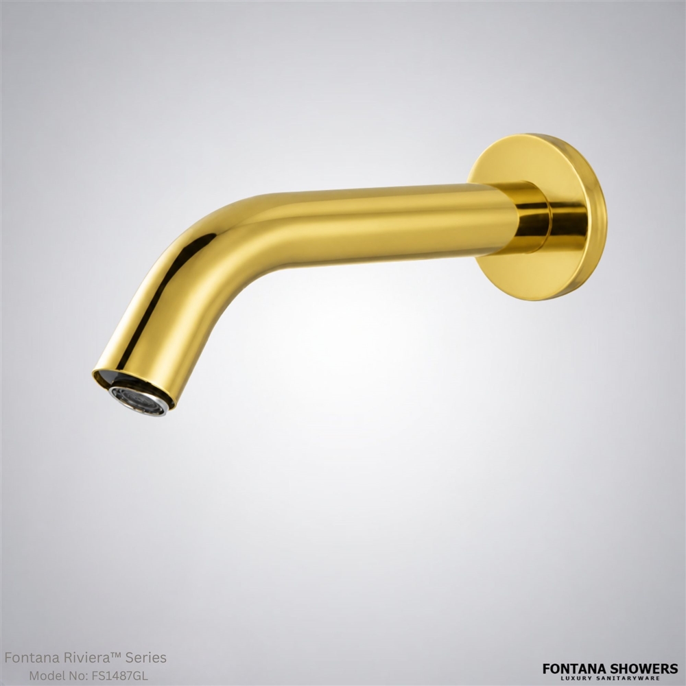Fontana Riviera Series Gold Wall-Mounted Automatic Sensor Faucet