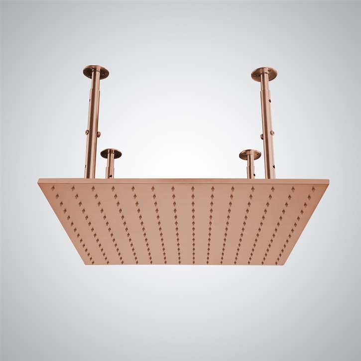Fontana 16" Stainless Steel Rain Shower Head Rose Gold Finish