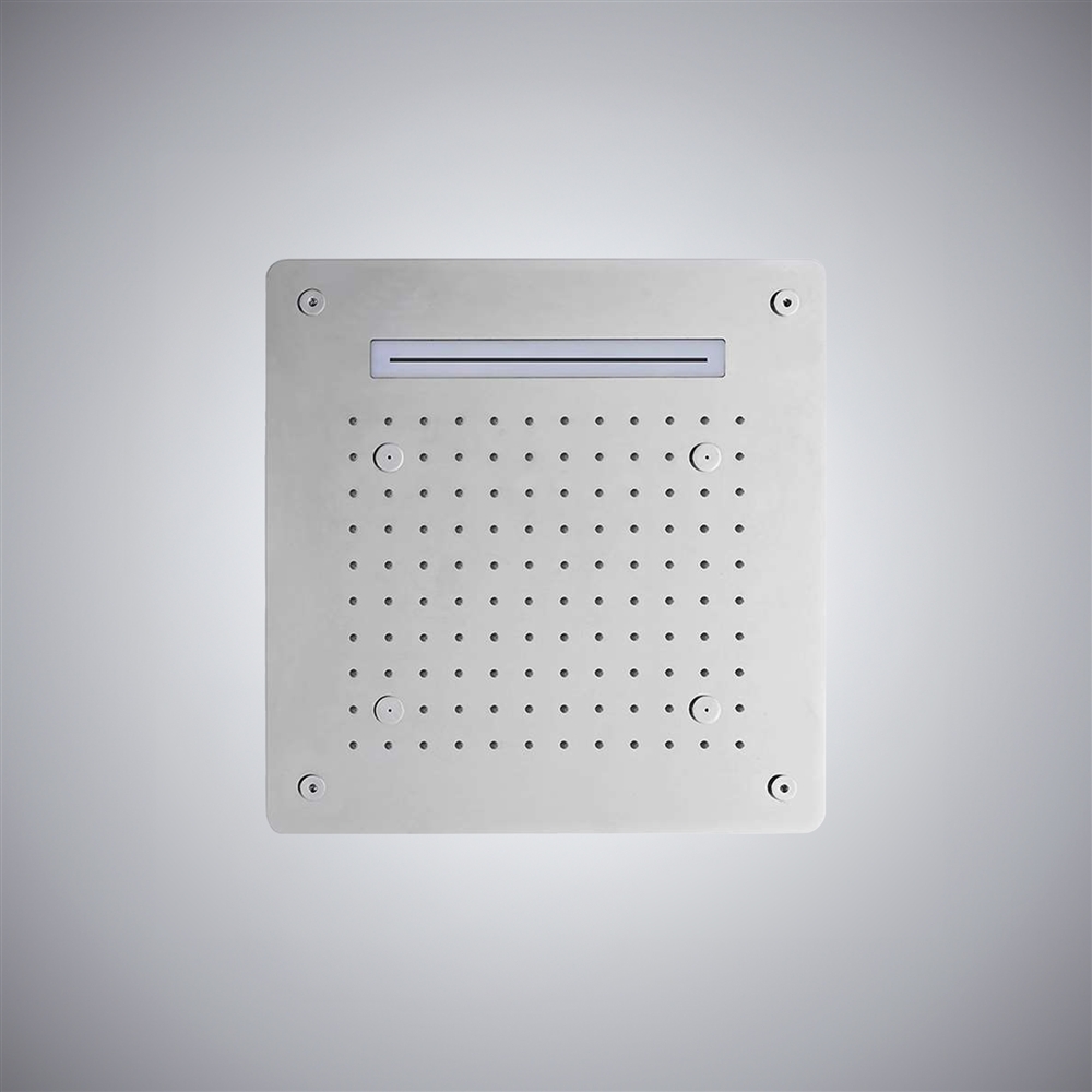Fontana Lyon 16" Ceiling Mounted Luxury LED Bathroom Shower Head