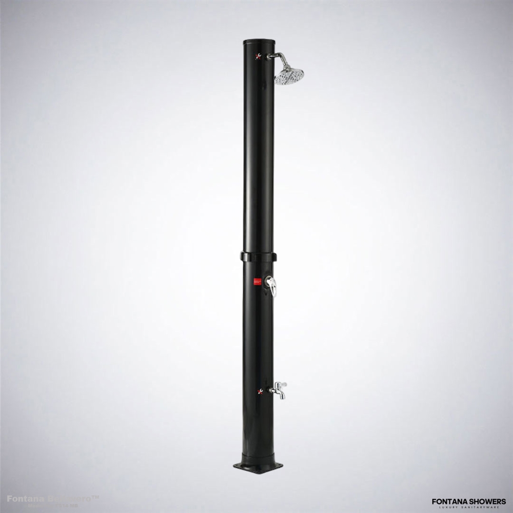 Fontana Bellaveroâ„¢  Solar Shower in Matte Black