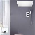 Fontana Geneva Dual Handle Ceiling Mounted Large Rainfall LED Shower System with Handheld Spray