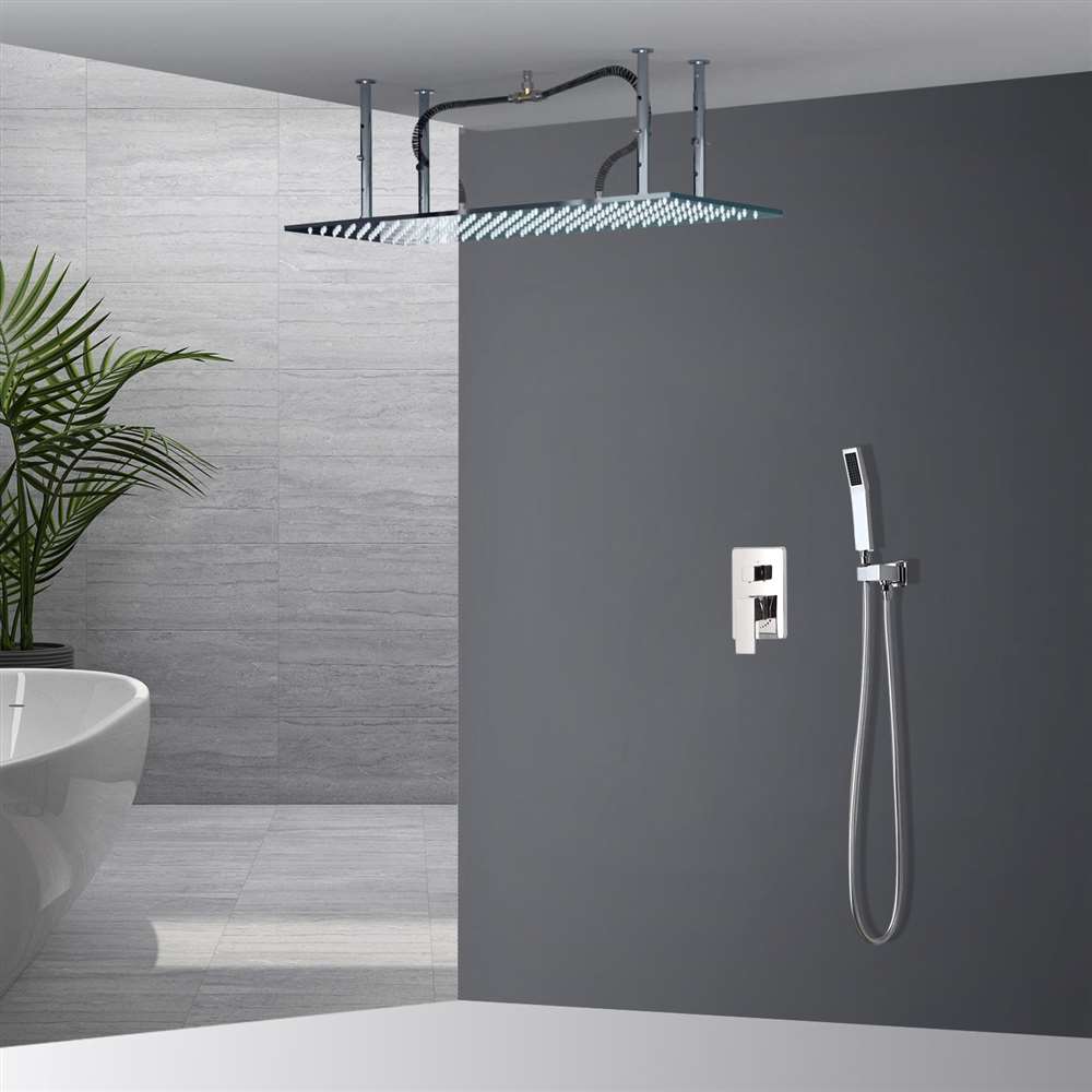 Dax LED Shower Head Rectangular Shower Set