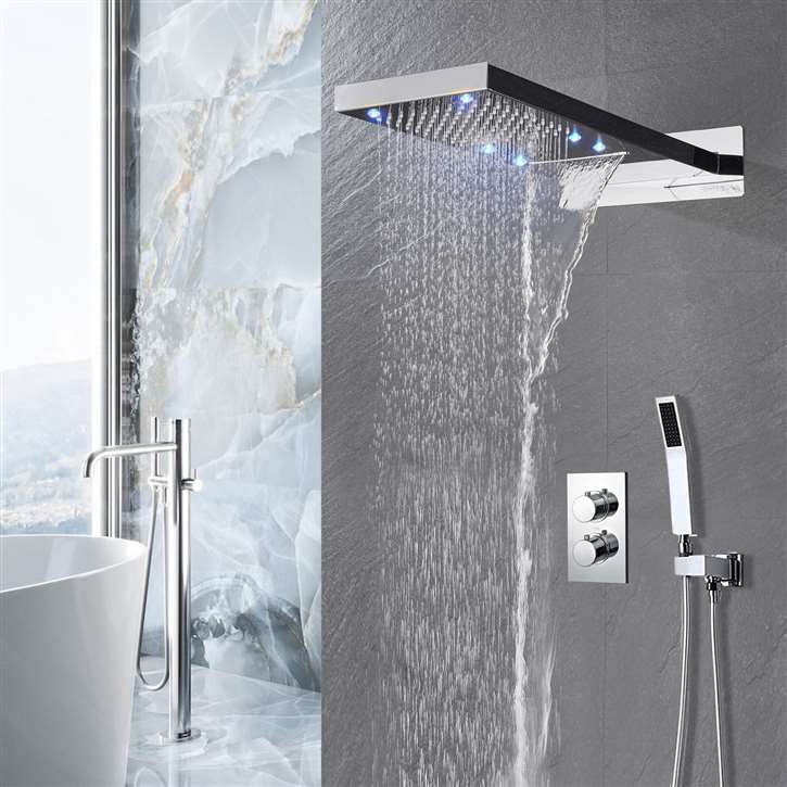 Fontana Chatou 22" LED Shower Head Water Saving Shower Set