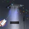 Fontana Cholet 16-inch Smart LED Lighting Rainbow Waterfall Thermostatic Music Shower Set System with Hand Held Shower