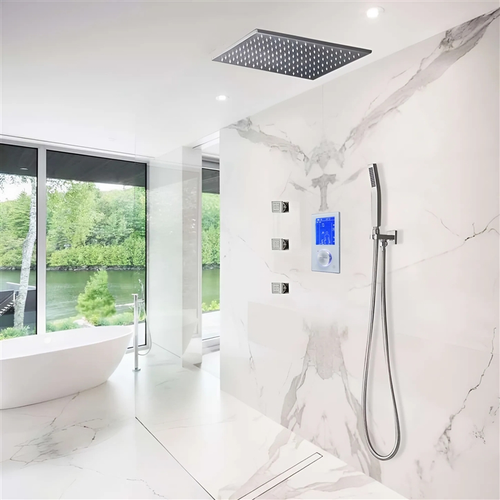 Fontana Cascade Digital LED Embedded Shower Set