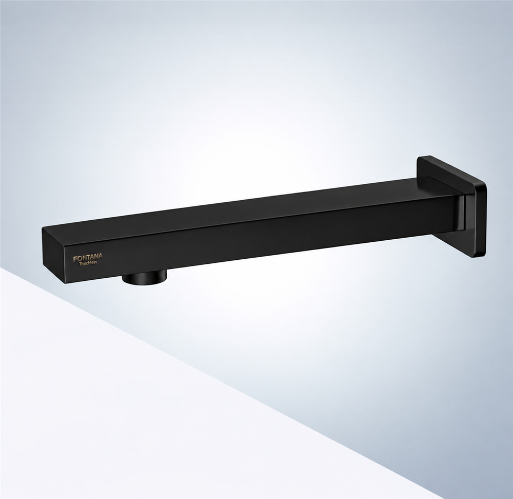 Denver Wall Mounted Square Automatic Matte Black Sensor Faucet