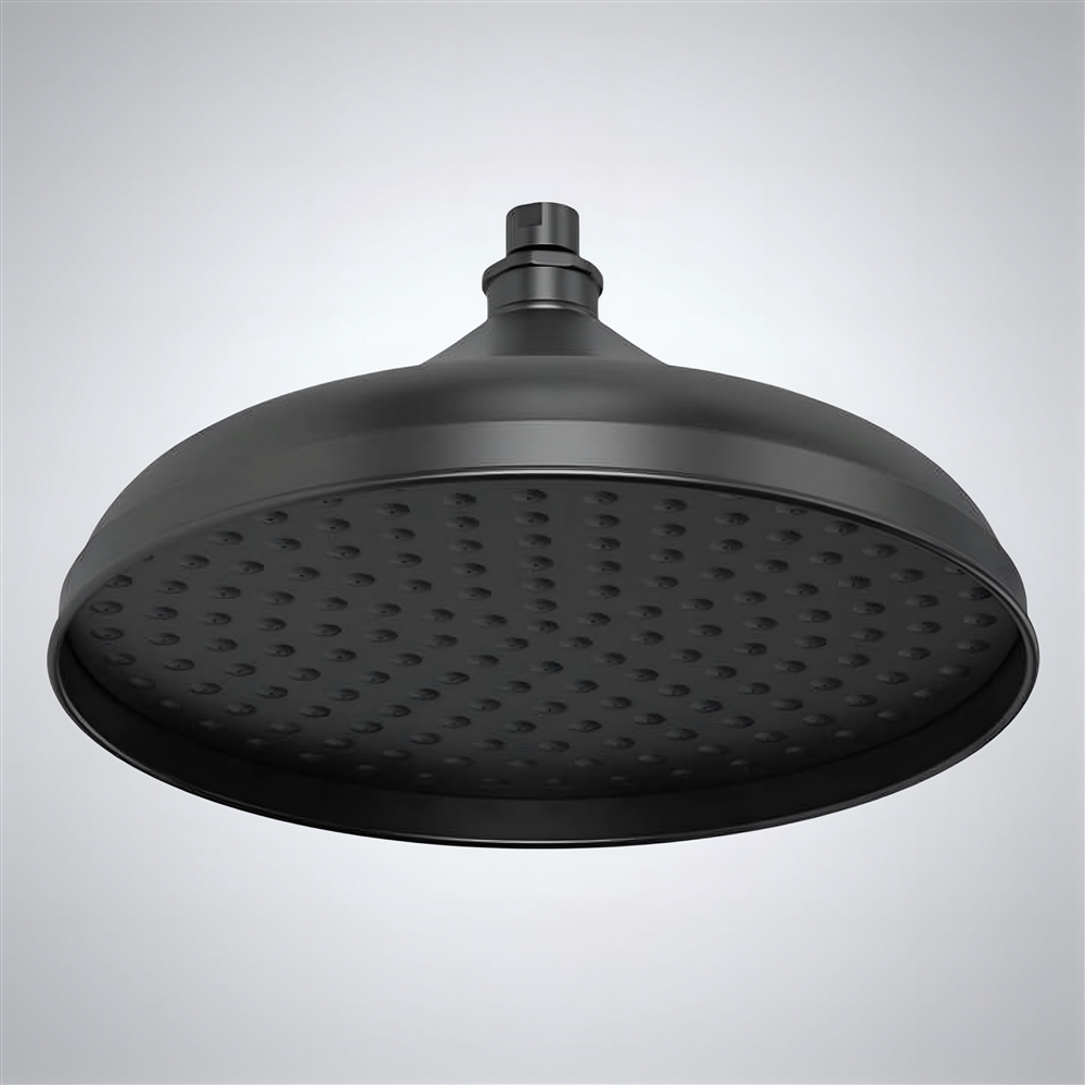 Fontana Versailles Matte Black Rain Shower Head