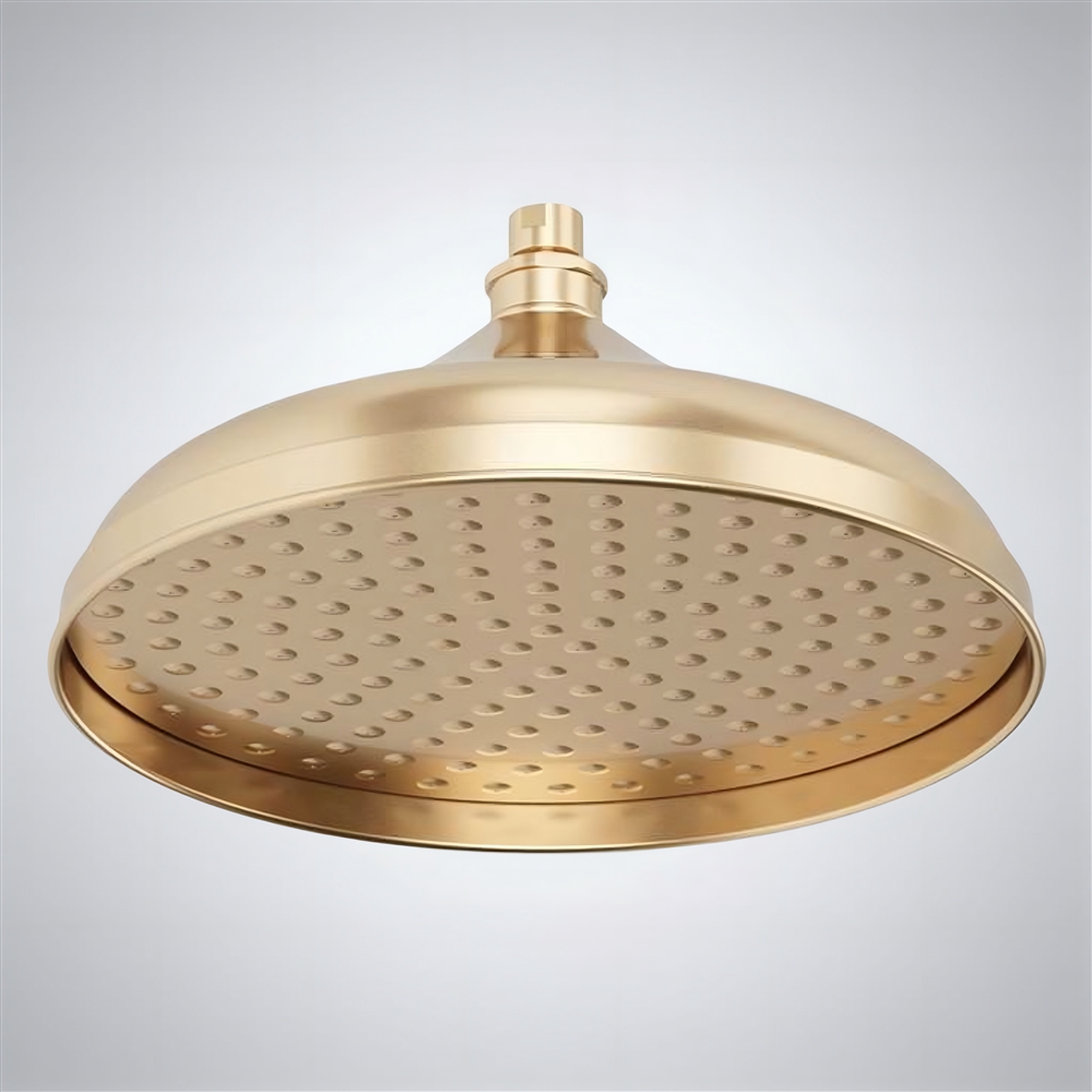 Fontana Treviso Brushed Gold Rain Shower Head