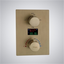 Fontana Lumo In Brushed Gold Finish Thermostatic Shower Mixer