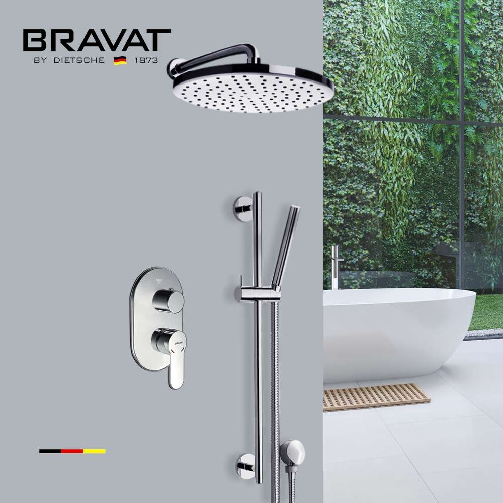 FontanaShowers Polished Chrome Rainfall Shower Set