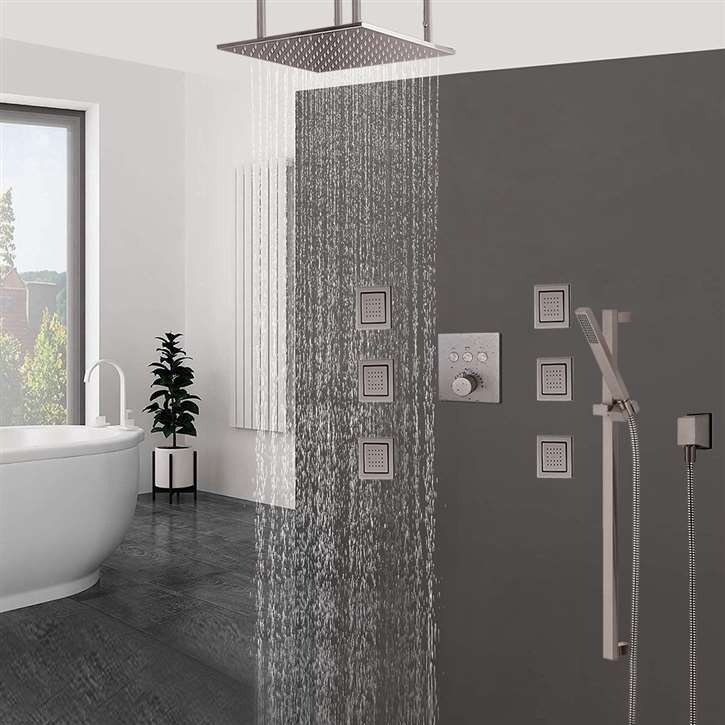 Thermostatic Shower System With Body Jets
