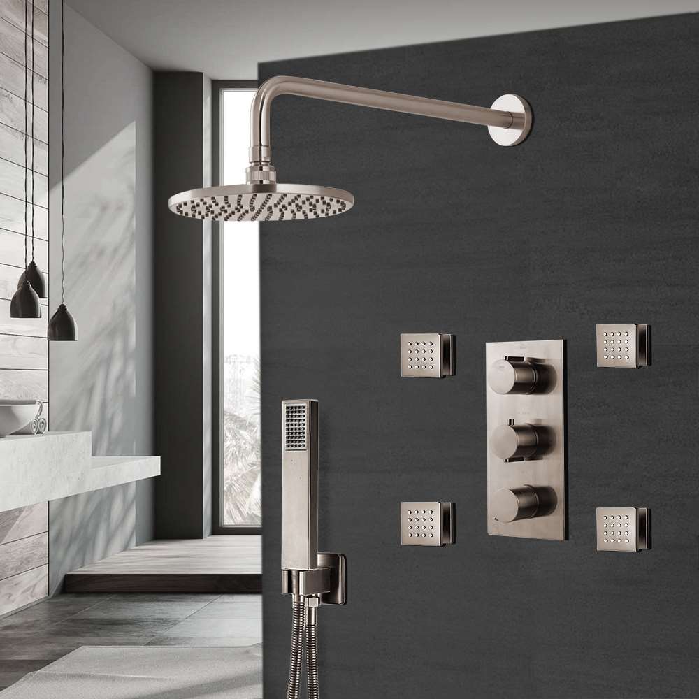 FontanaShowers Brushed Nickel Rainfall Shower