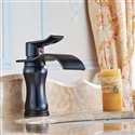 Huancayo Oil Rubbed Bronze Single Handle Water Fall Bathroom Sink Faucet