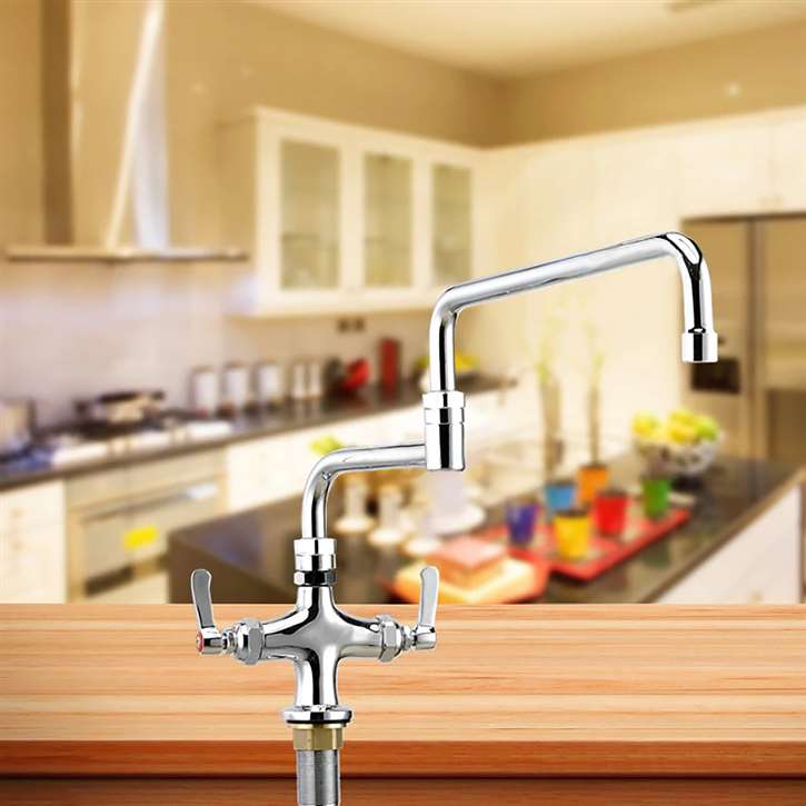 Fontana FS1532 Dual Hob Kitchen Sink Faucet with Pull Out Sprayer