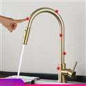 Fontana Gold Touch Sensor Kitchen Faucet with Pull-Out Sprayer
