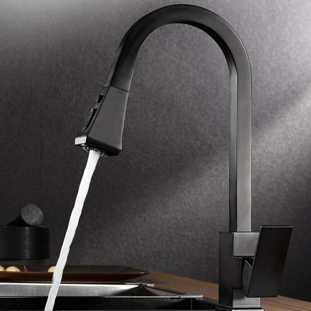 Black Pull Down Kitchen Sink Faucet