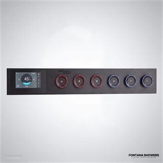 Matte black smart shower mixer