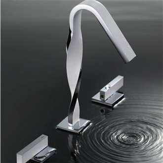 Varese Chrome Deck Mount Dual Handle Danzi Bathroom faucet
