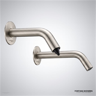 Fontana Pienza brushed nickel touchless faucet and automatic soap dispenser