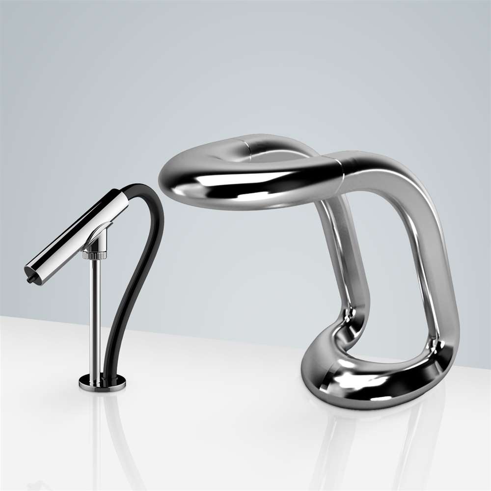 Bravat Commercial Automatic Aqua Motion Sensor Faucet with Automatic Touchless Soap Dispenser