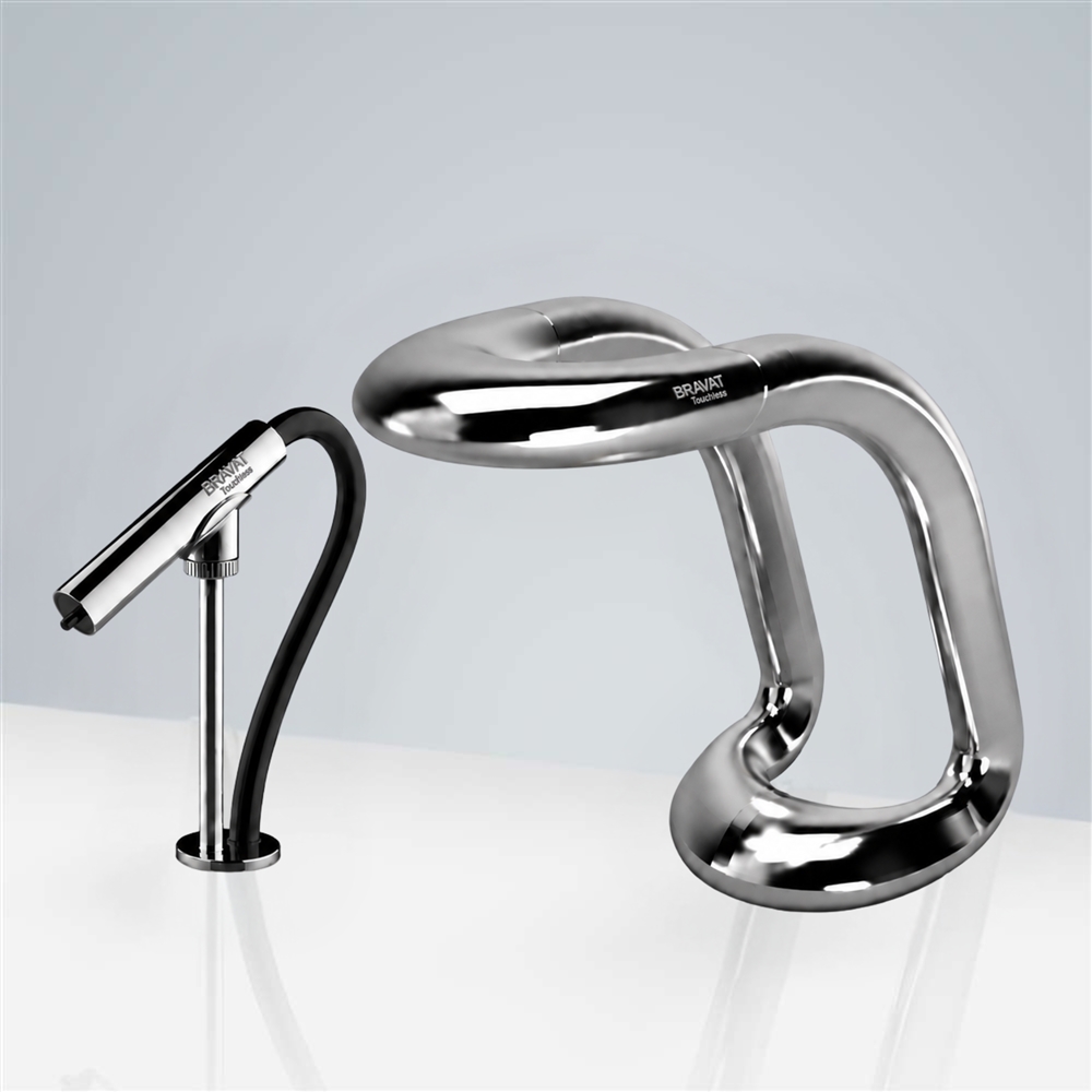 Bravat Commercial Automatic Aqua Motion Sensor Faucets with Soap Dispenser