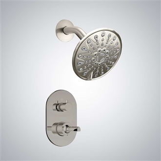 Fontana Vendee Brushed Nickel Rainfall Shower Head Set