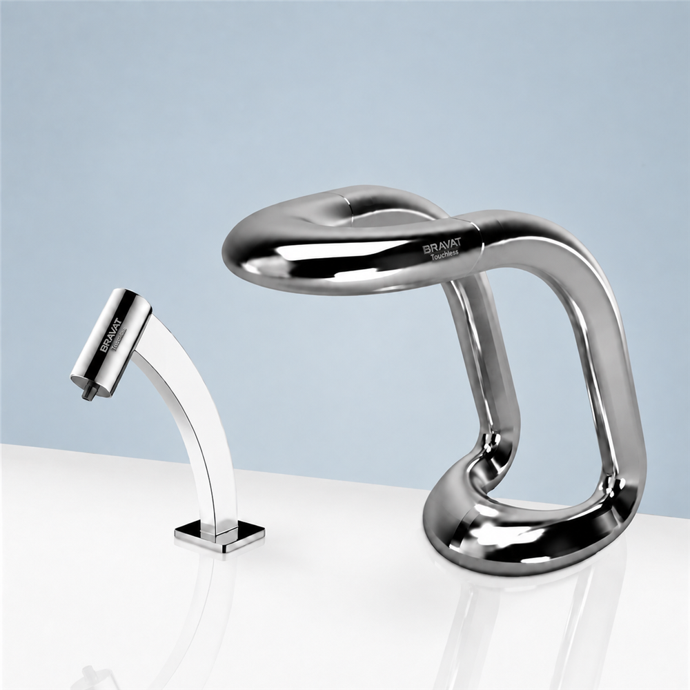 Bravat Commercial Automatic Aqua Motion Sensor Faucets with Soap Dispenser