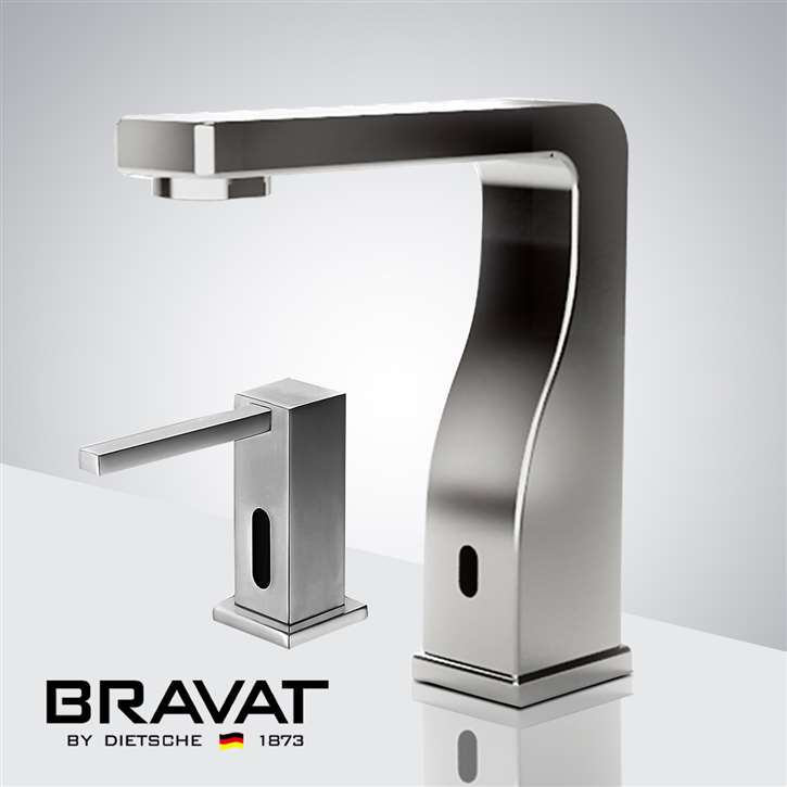Fontana Freestanding Commercial Motion  Sensor Faucet And Automatic Soap Dispenser