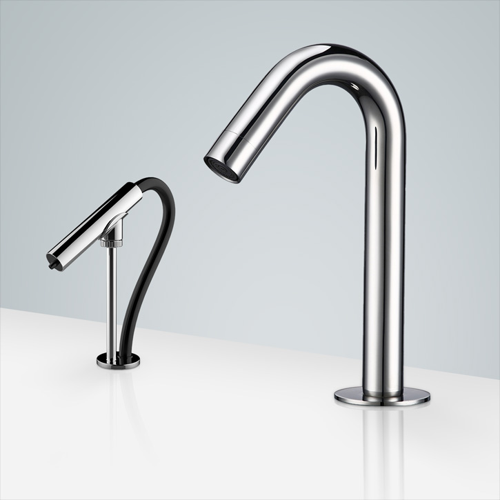 Fontana Freestanding Commercial Motion  Sensor Faucet And Automatic Soap Dispenser