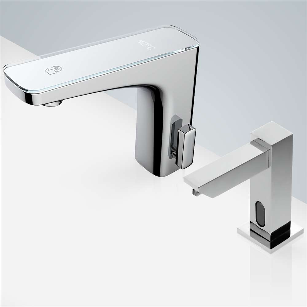 Fontana Dax Commercial Automatic Sensor Faucet with Digital Temperature Display commercial sensor faucet, product code FS18143