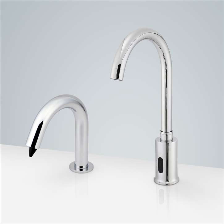 Fontana Freestanding Commercial Motion  Sensor Faucet And Automatic Soap Dispenser