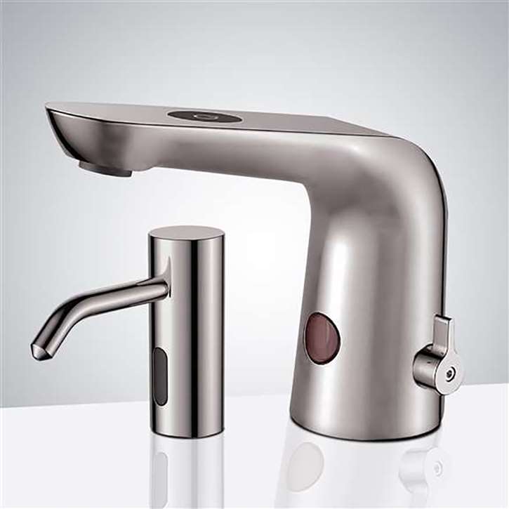 Deck Mount Touchless Faucet & Soap Dispenser for Commercial Toilets