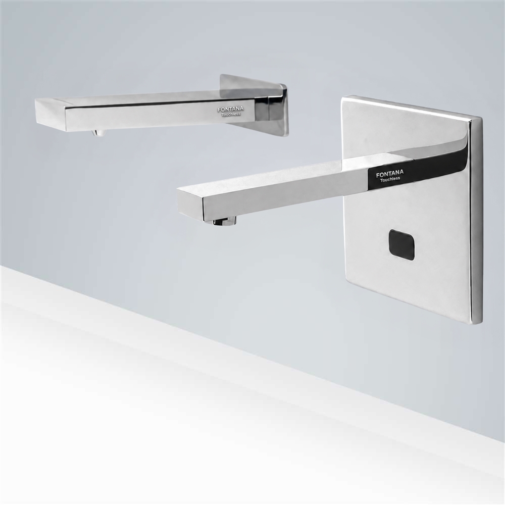 Fontana Freestanding Commercial Motion  Sensor Faucet And Automatic Soap Dispenser
