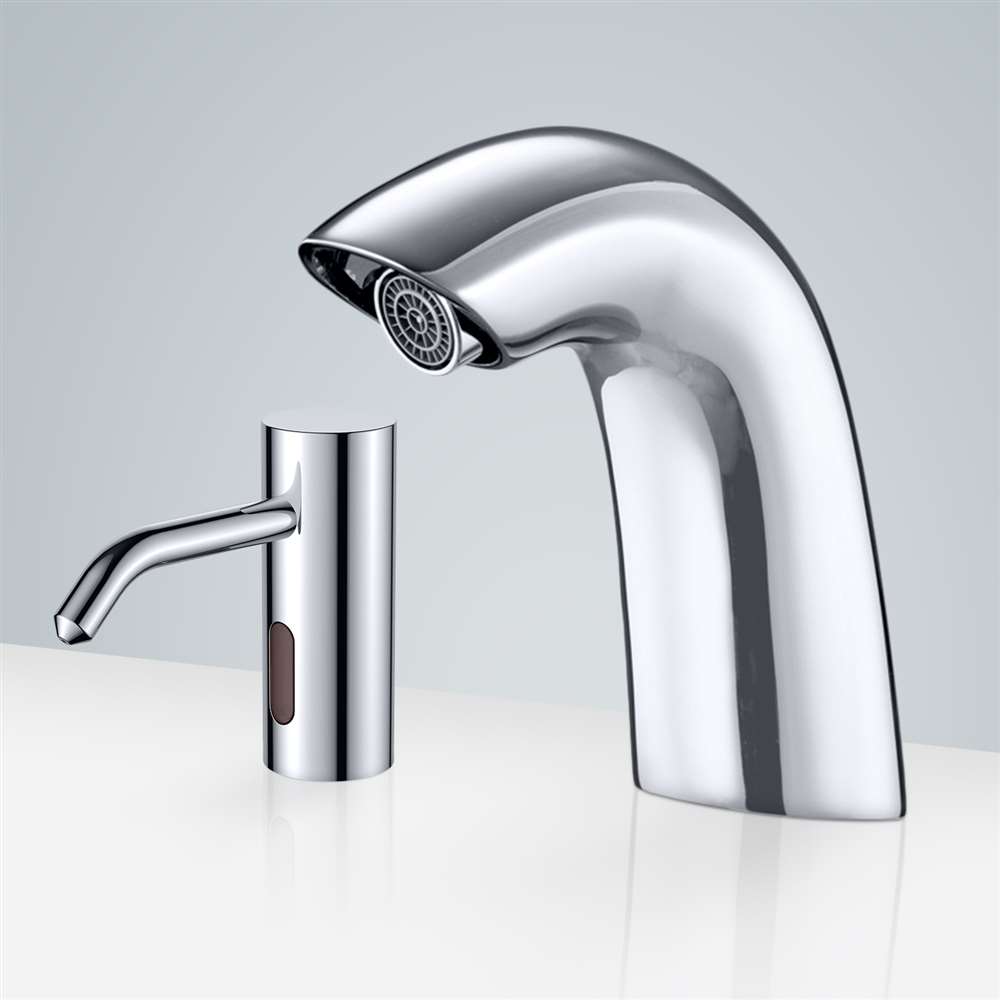 Fontana Verona deck mount motion sensor faucet and automatic touchless soap dispenser