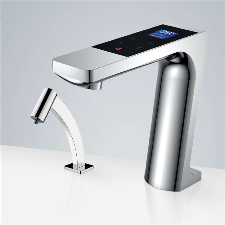Fontana Freestanding Commercial Motion  Sensor Faucet And Automatic Soap Dispenser