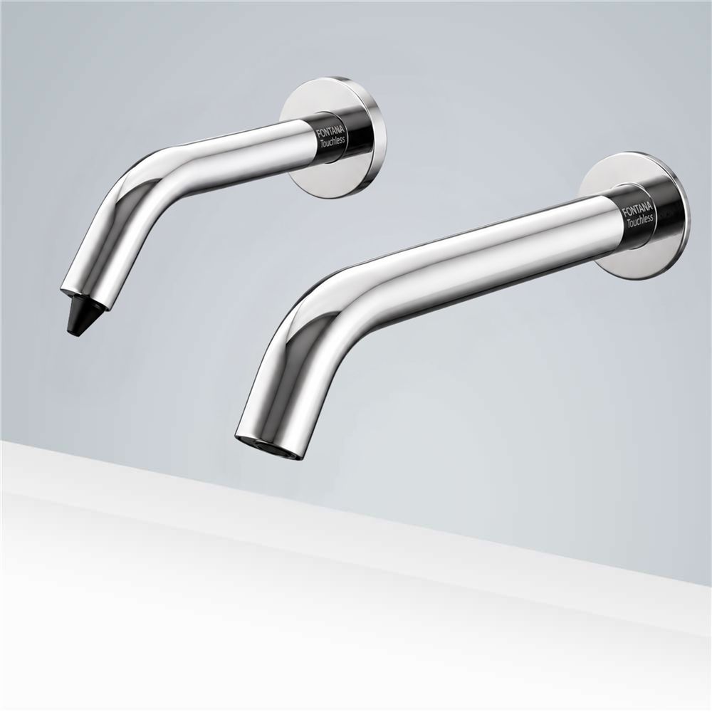 Fontana Freestanding Commercial Motion  Sensor Faucet And Automatic Soap Dispenser