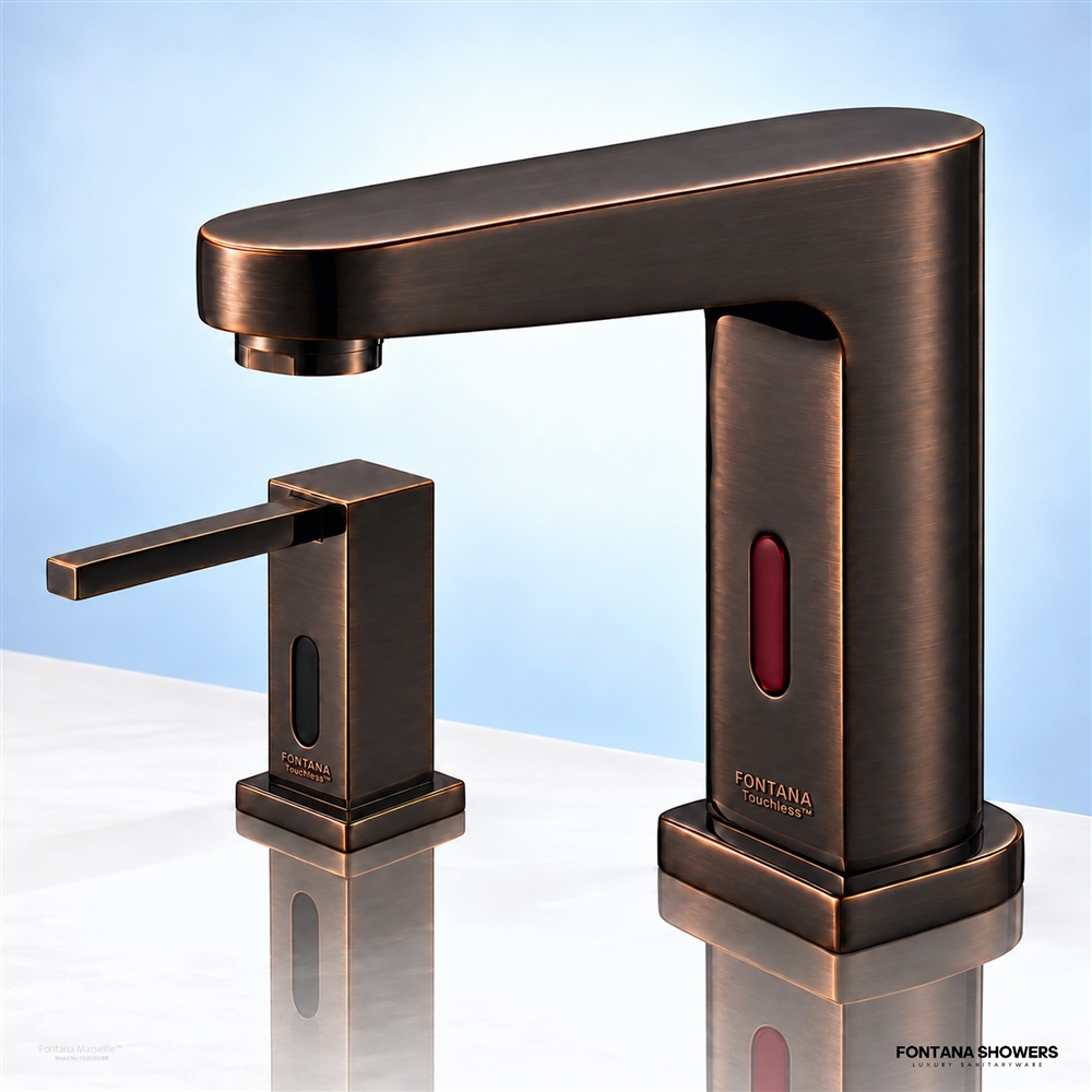Marseille oil rubbed bronze faucet and dispenser