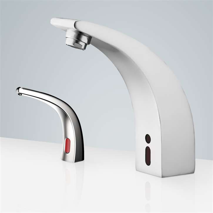 Fontana Freestanding Commercial Motion  Sensor Faucet And Automatic Soap Dispenser