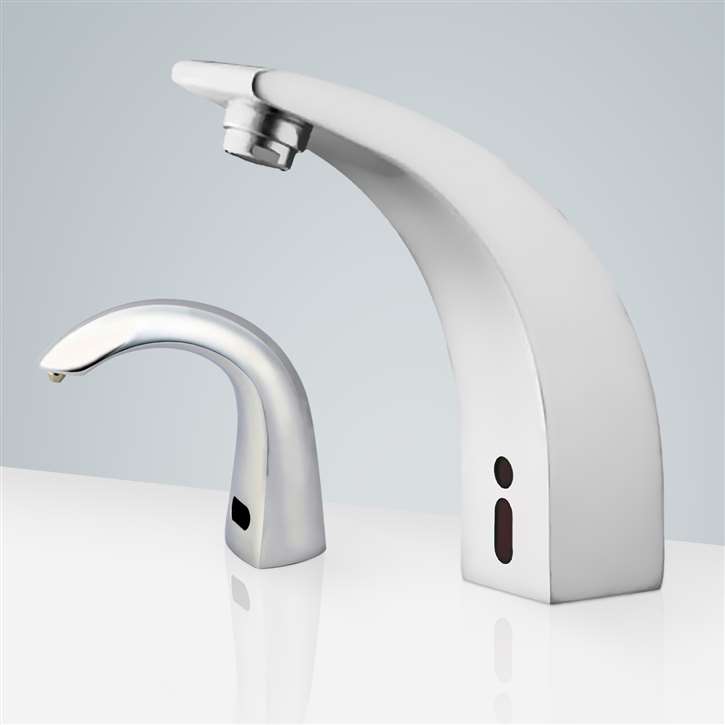 Fontana Freestanding Commercial Motion  Sensor Faucet And Automatic Soap Dispenser