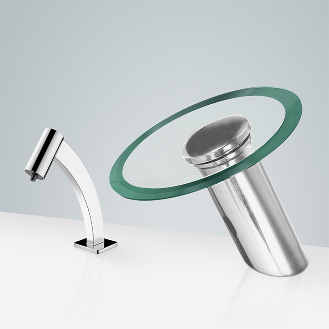 Fontana Dijon Chrome Motion Sensor Faucet and Foam Soap Dispenser