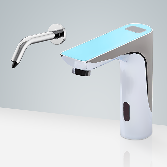 Fontana Freestanding Commercial Motion  Sensor Faucet And Automatic Soap Dispenser